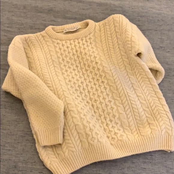 VINTAGE Cream Chunky Knit Fisherman’s Sweater - Picture 6 of 10